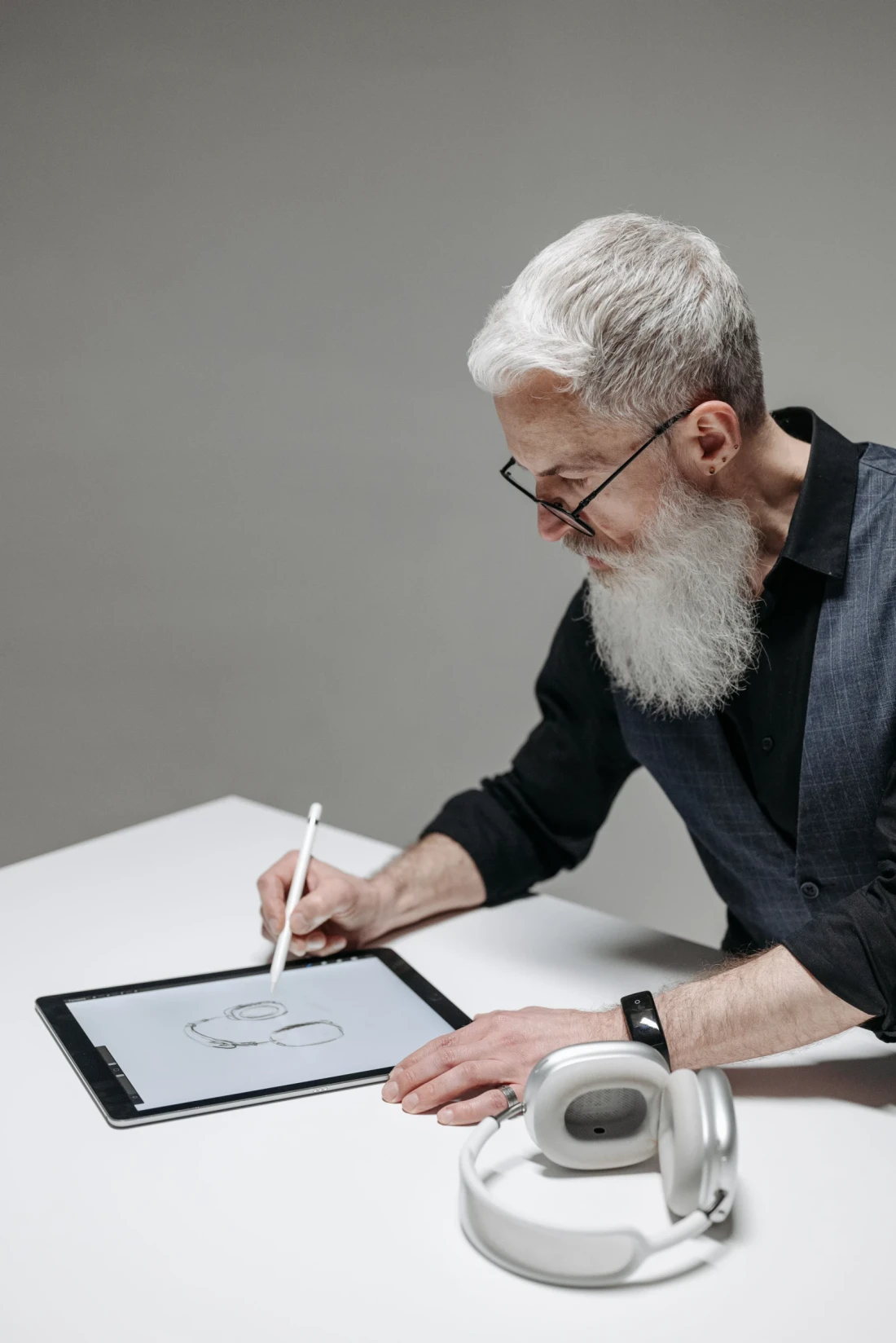 Creative professional working in a studio