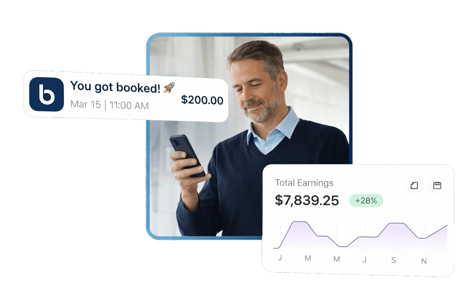 Bookme app booking notification and earnings dashboard for tutors