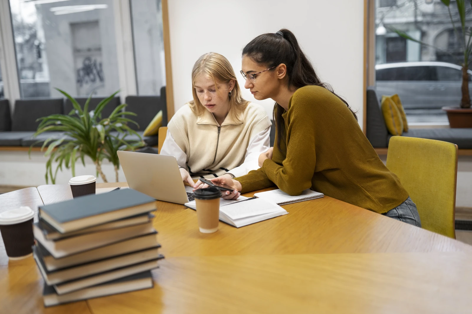 Students working together in a study group